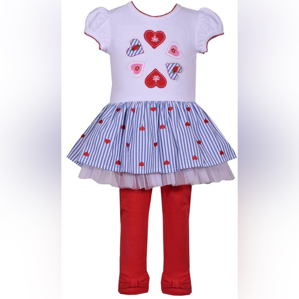 Bonnie Jean Heart Leggings Set
